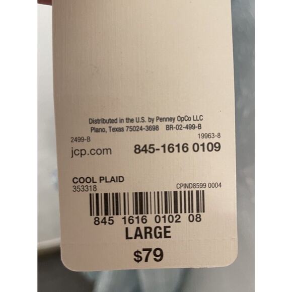 St. John’s Bay Square Neck Midi Plaid Romantic Dress Large NWT Pastel Spring - Picture 7 of 10